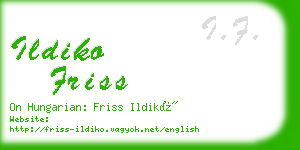 ildiko friss business card